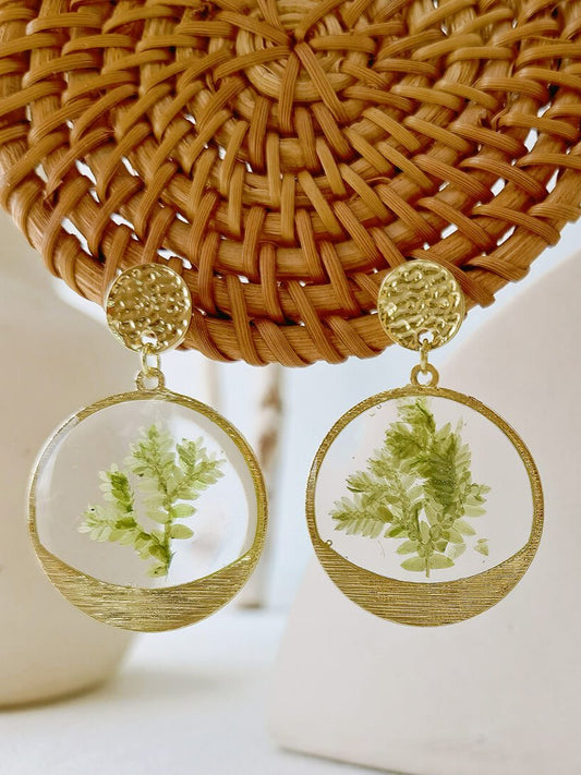 Handmade Sweet Floral Oil Drop Earrings