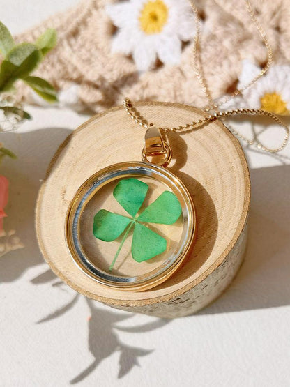 Four Leaf Clover Amulet Necklace