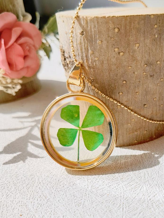 Four Leaf Clover Amulet Necklace