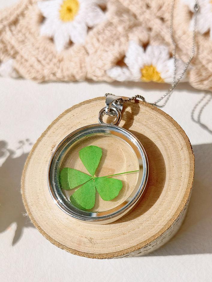 Four Leaf Clover Amulet Necklace