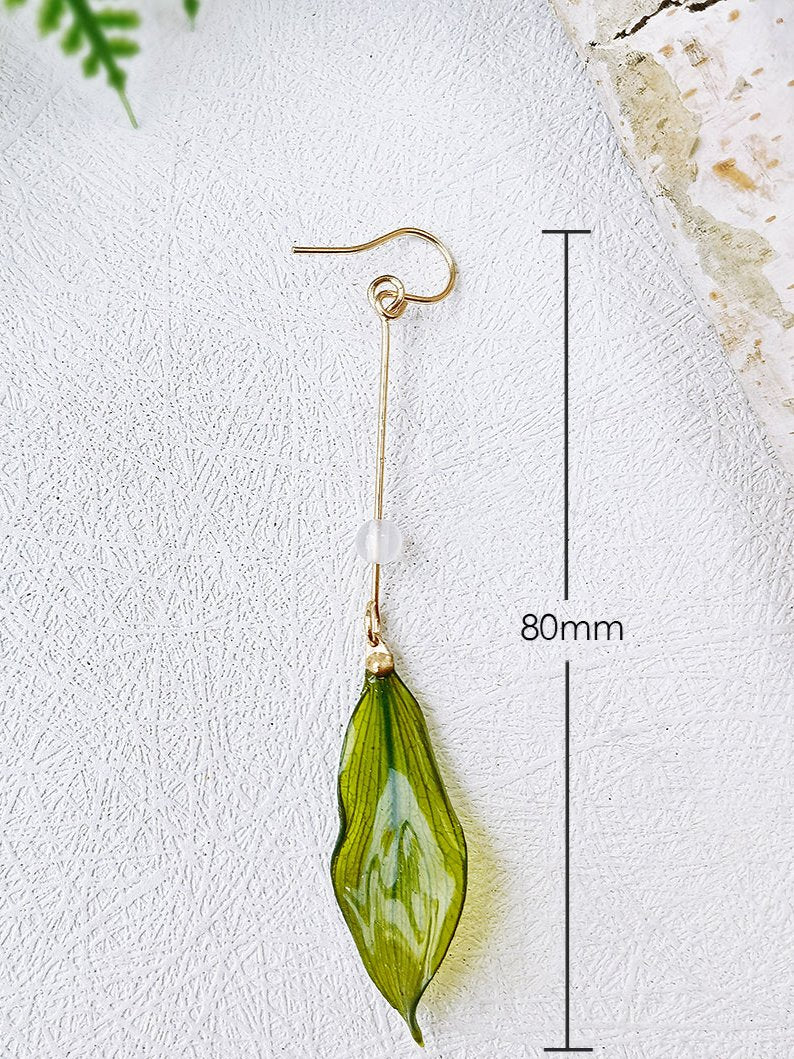 Koala Gum Leaf Bamboo Leaves Resin Earrings